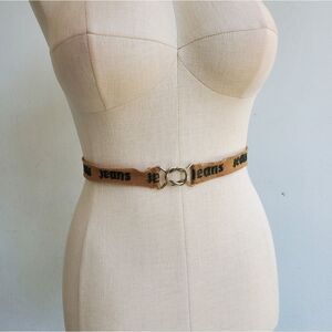 Vintage 70s elastic cinch belt JEANS